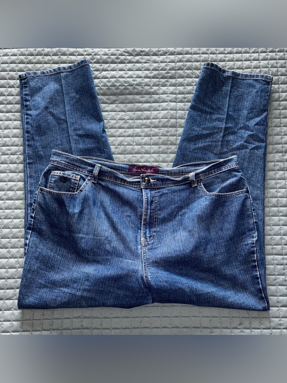 Gloria Vanderbilt Jeans Womens 18W Stretch Denim Tapered Leg Classic 40X29 - Picture 5 of 10